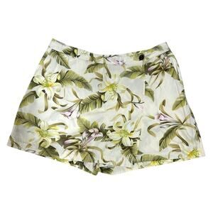 Sunset Cove Skort Women's Petite Floral 100% Cotton Casual Size 16P